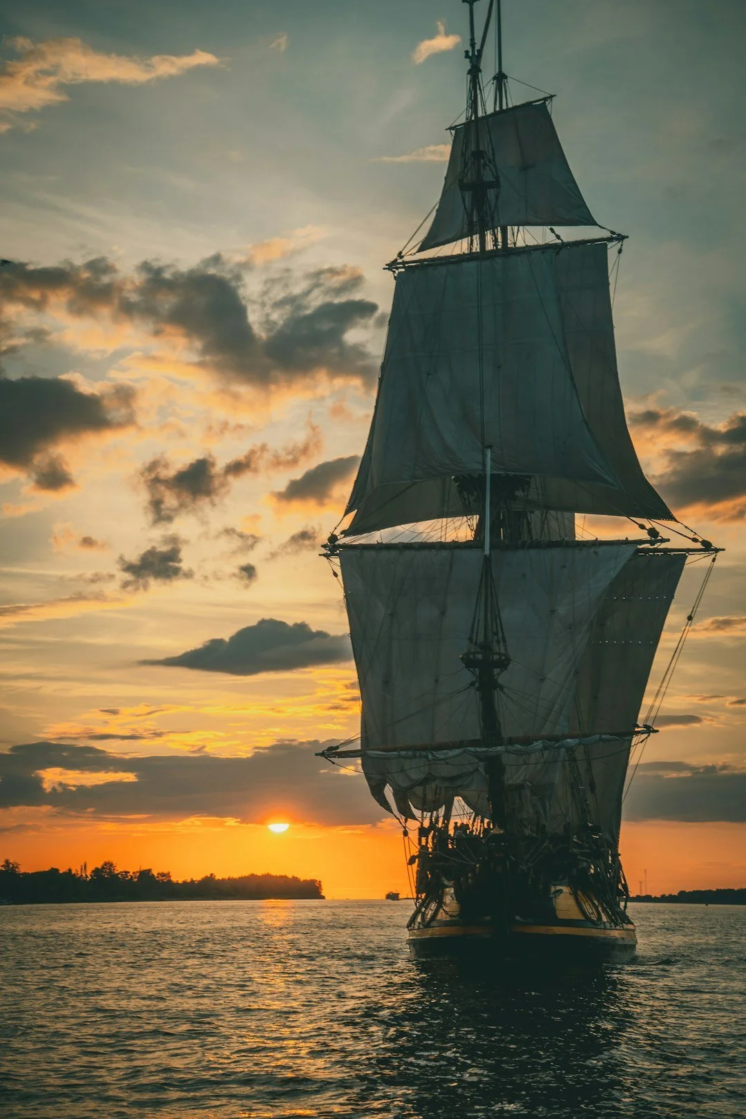 Sailboat at sunset