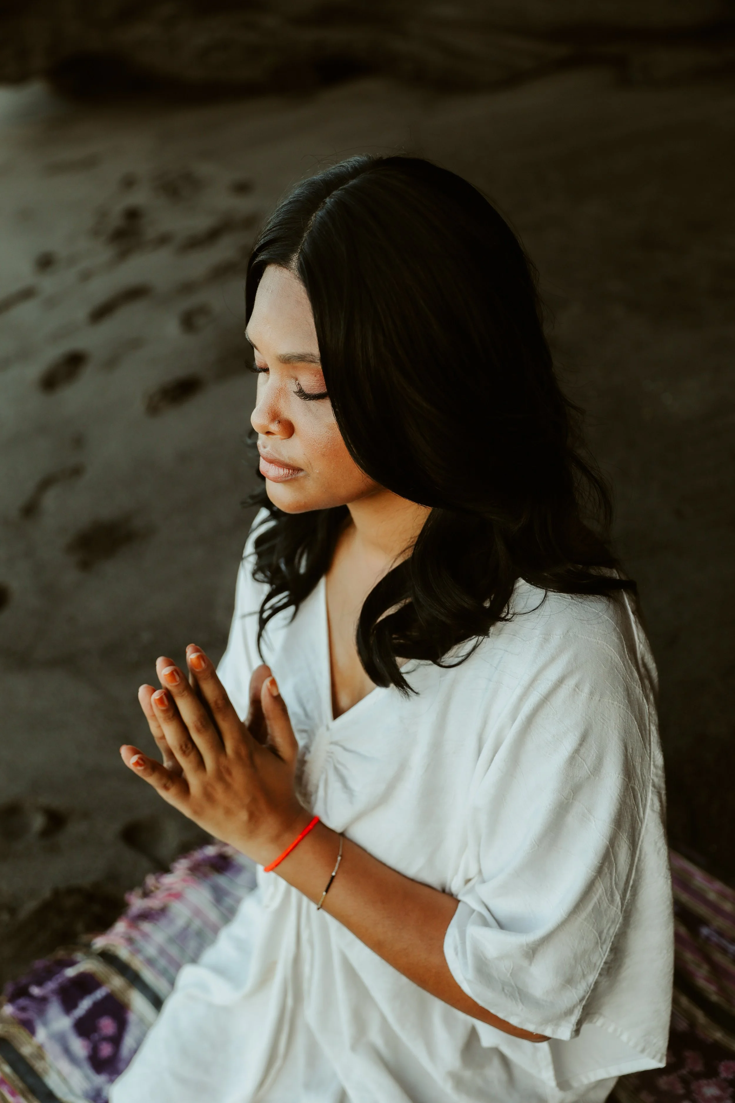 Esther grounded outdoors in Bali
