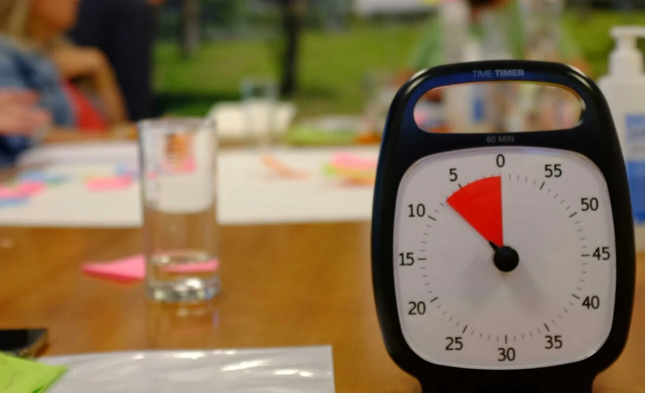 Time Timer tijdens een Stagesprint