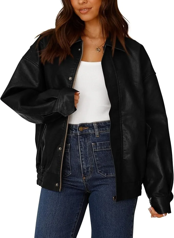 Leather Bomber Jacket