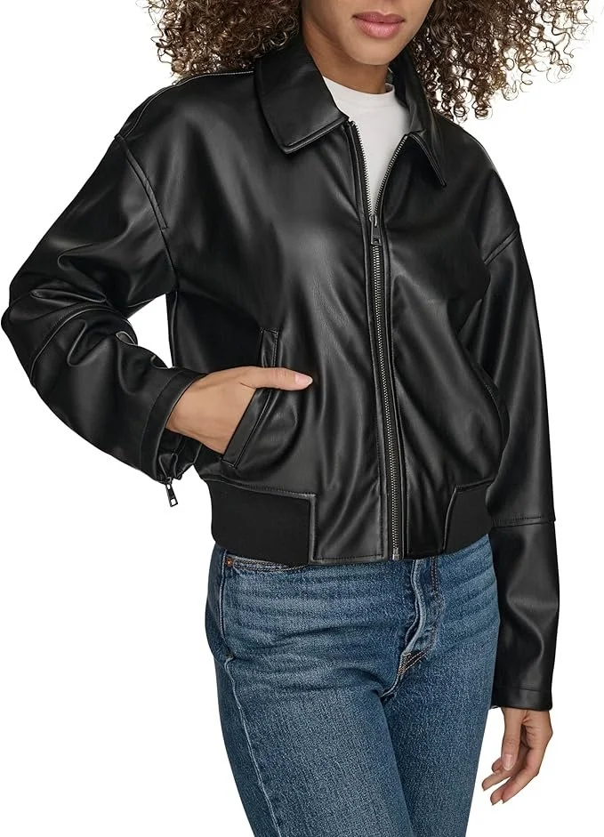 Leather Bomber Jacket