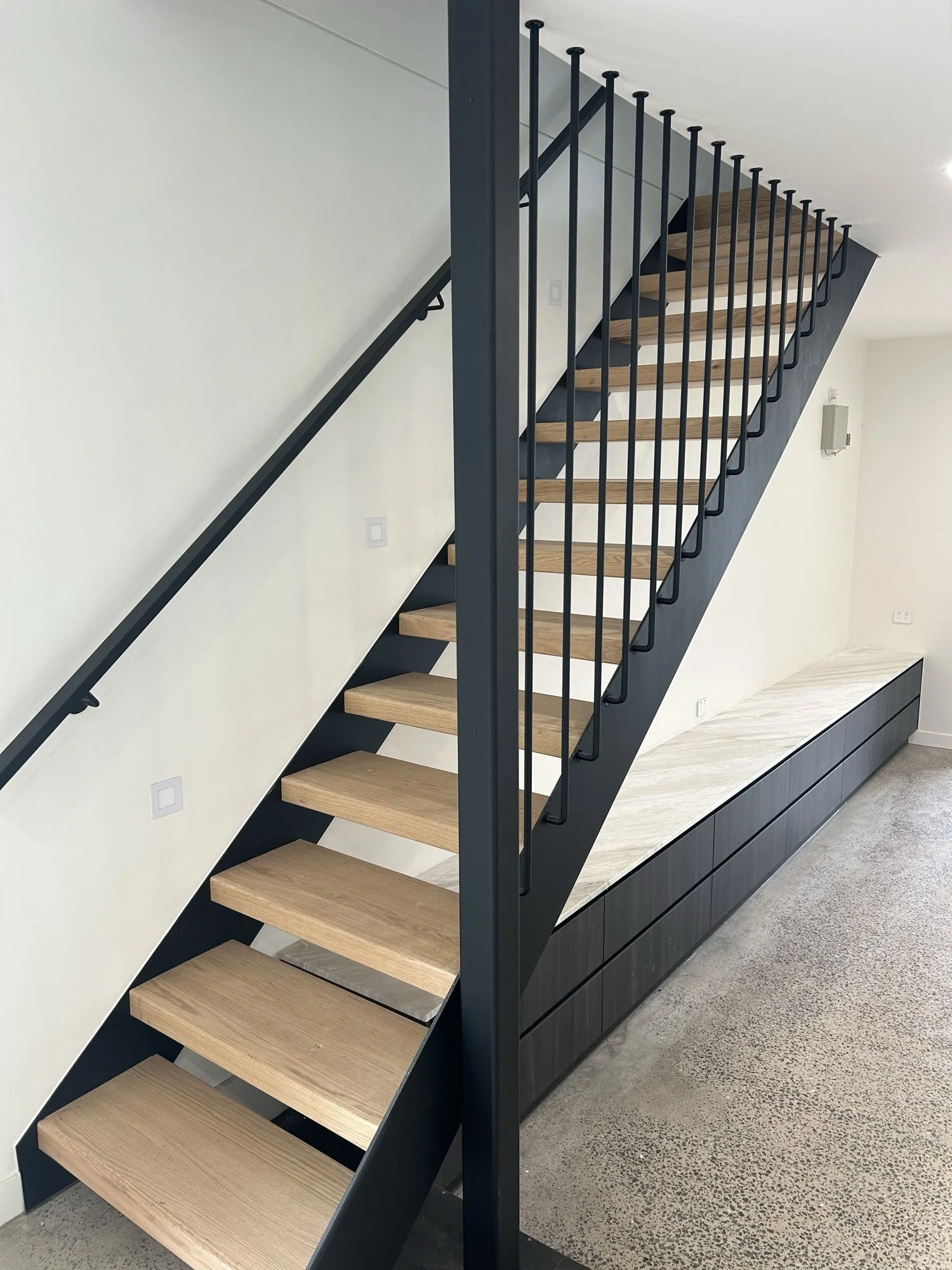 Timber and steel staircase, Abbotsford Street, North Melbourne