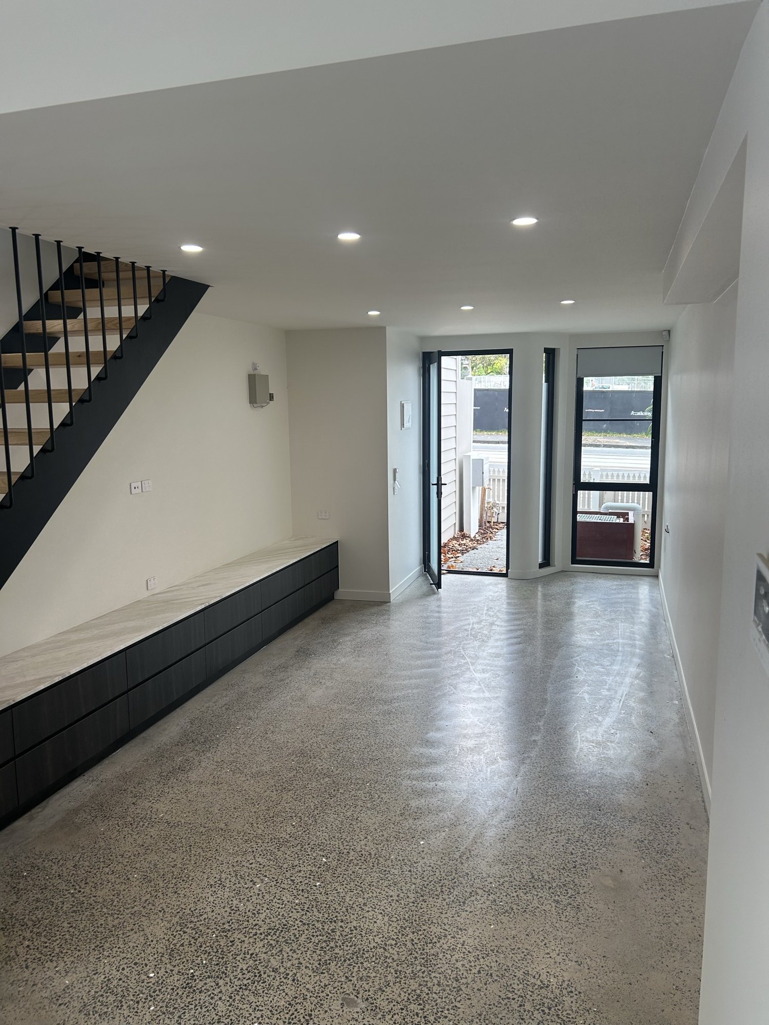 Living space and entry, Abbotsford Street, North Melbourne