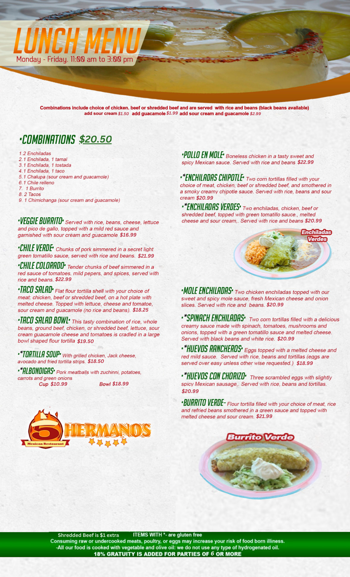 Lunch Menu