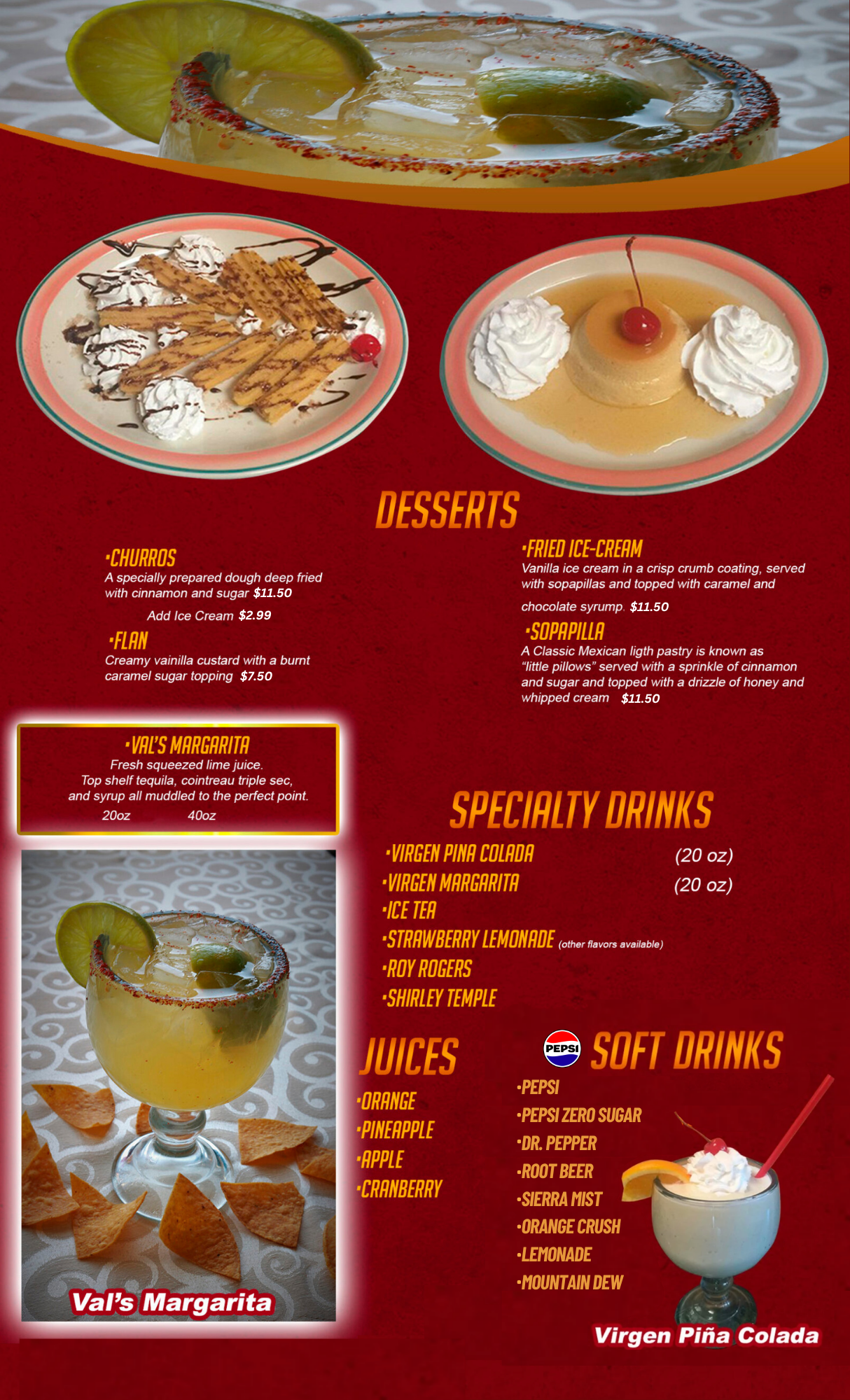 Desserts and drinks