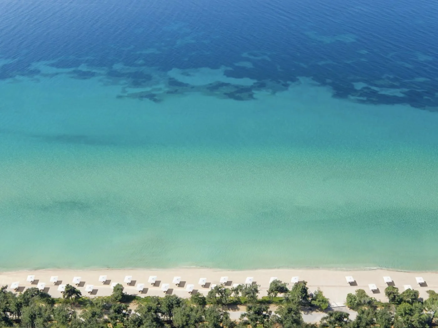 The beach and clear turquoise water