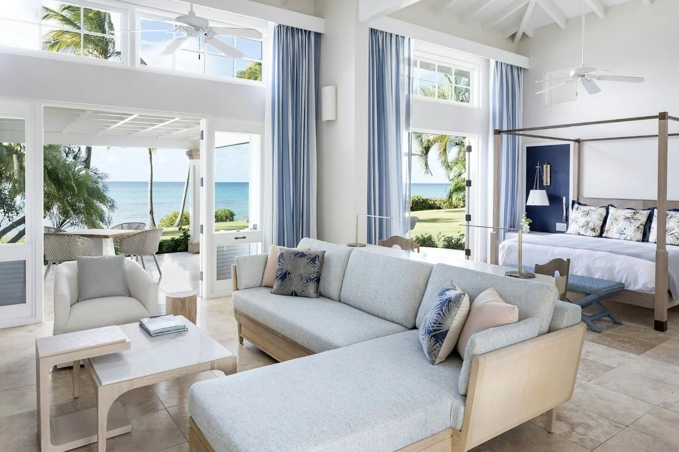An Ocean Cottage living room with sea view