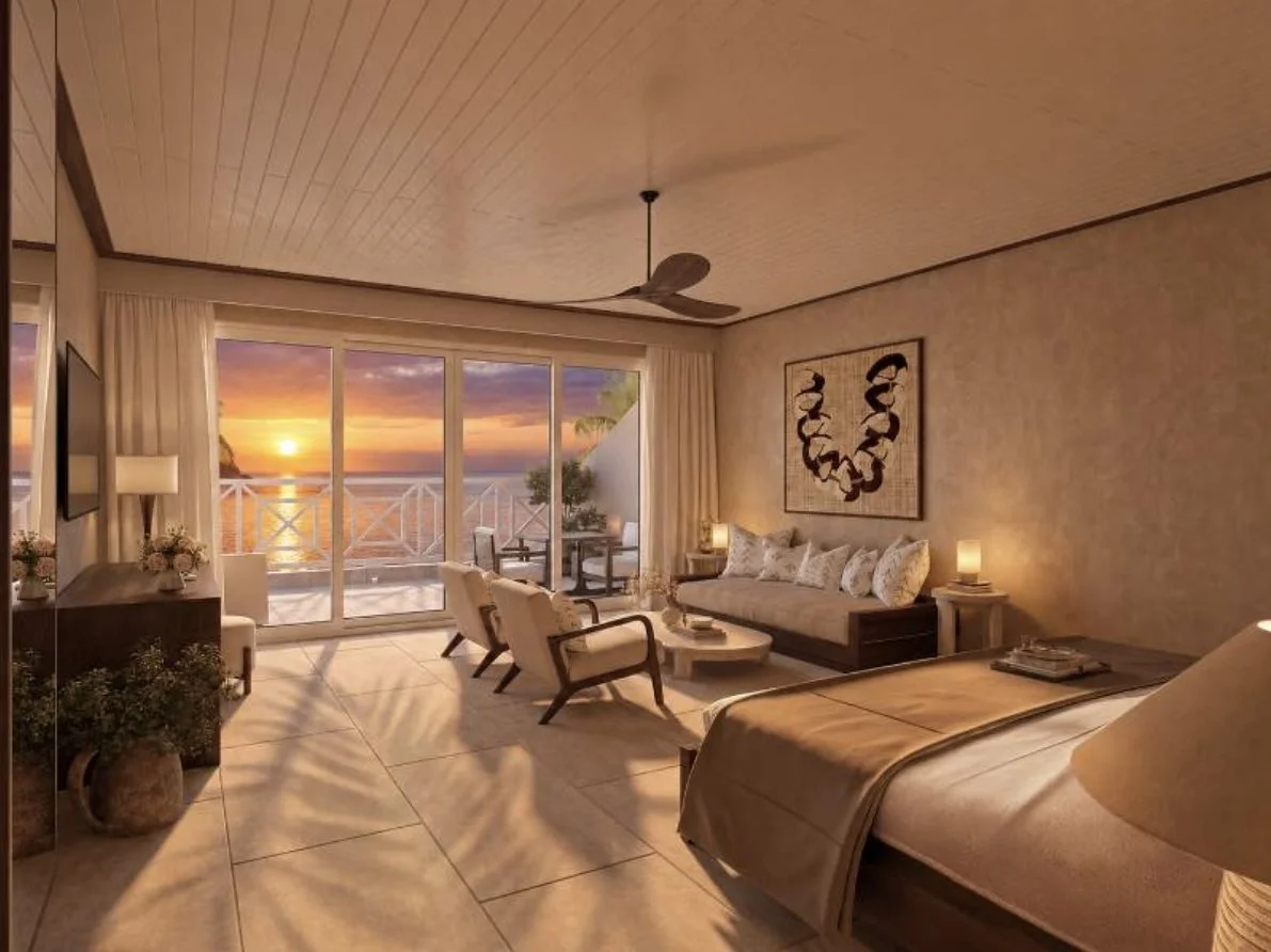 An artist's impression of a Signature Beach Balcony Suite