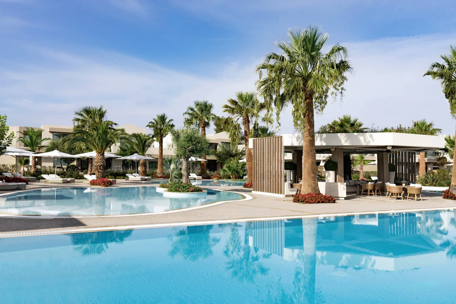 The lagoon-style pool at Porto Sani
