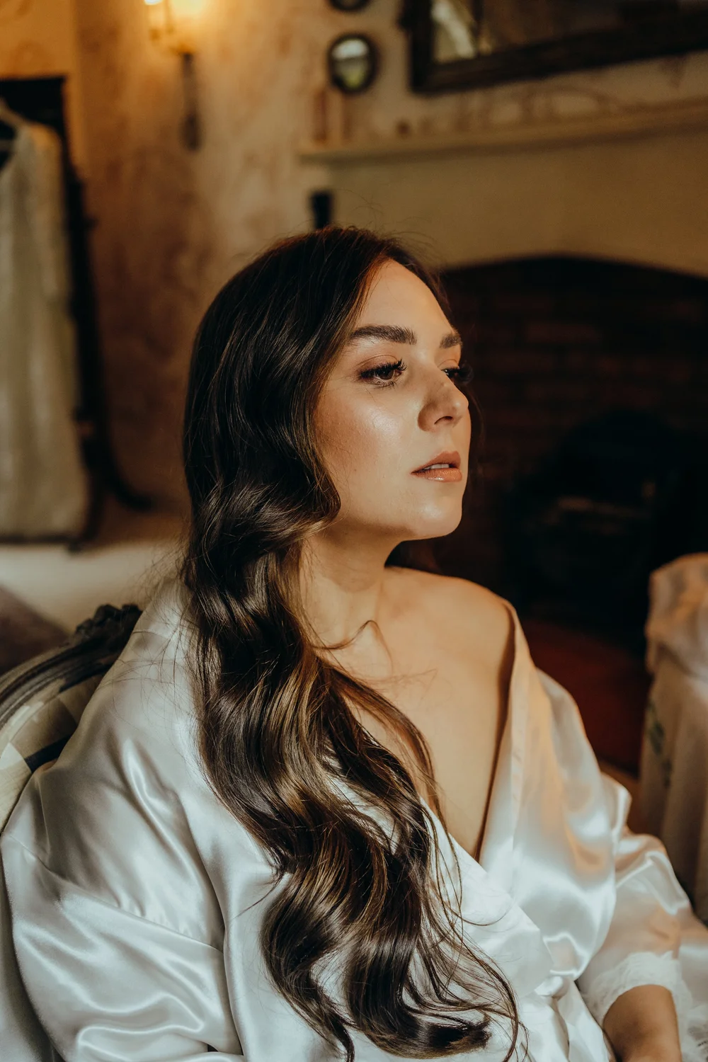 Bride on her wedding morning