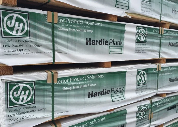 Wrapped James Hardie HardiePlank siding materials