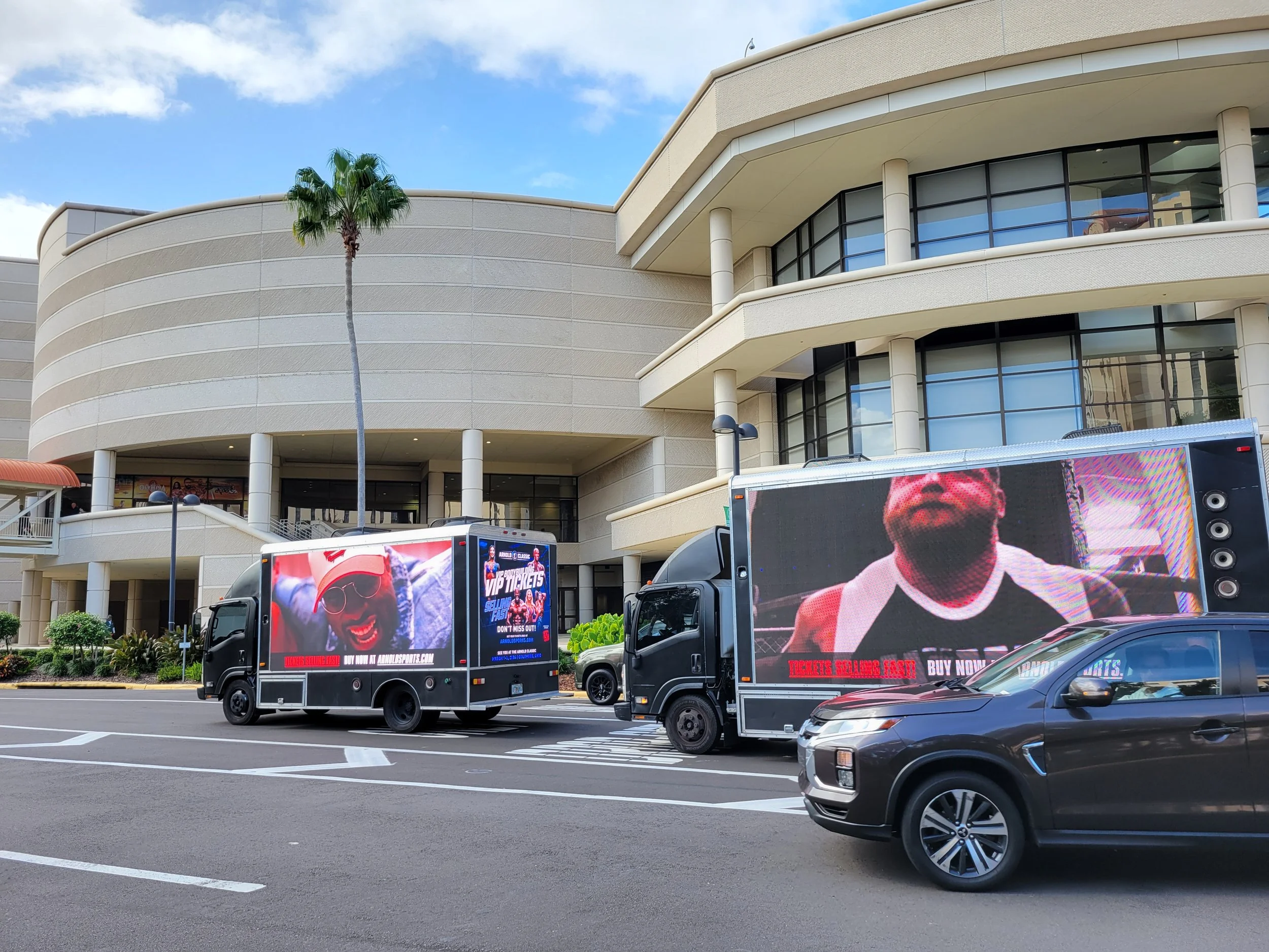 Mobile billboard advertising truck in Orlando Florida