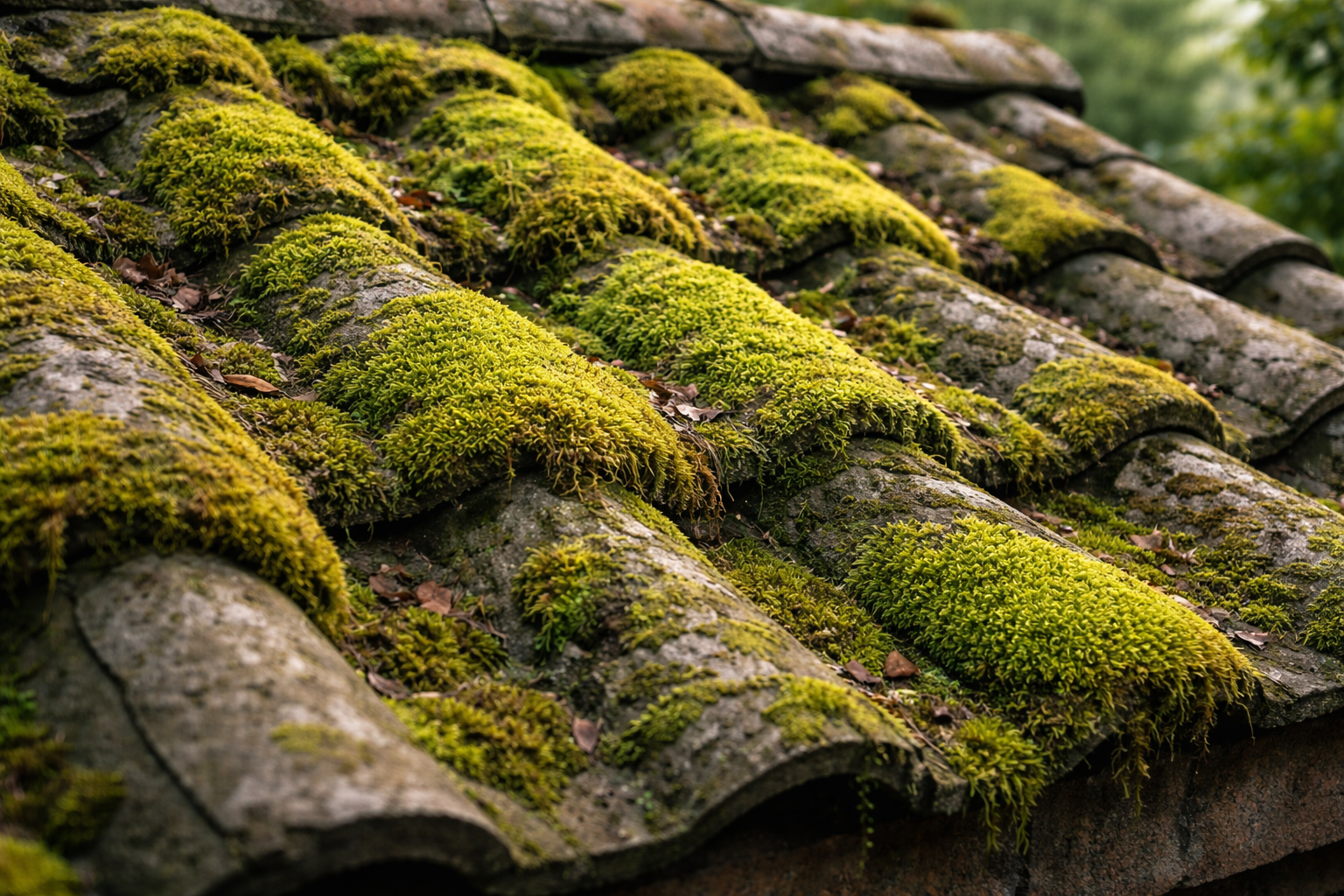 Moss on roof