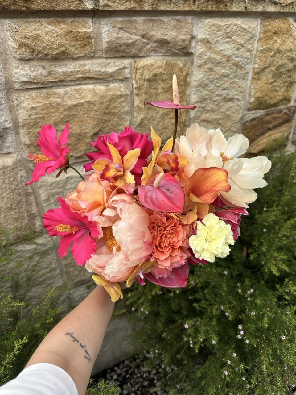 Fresh wedding bouquet