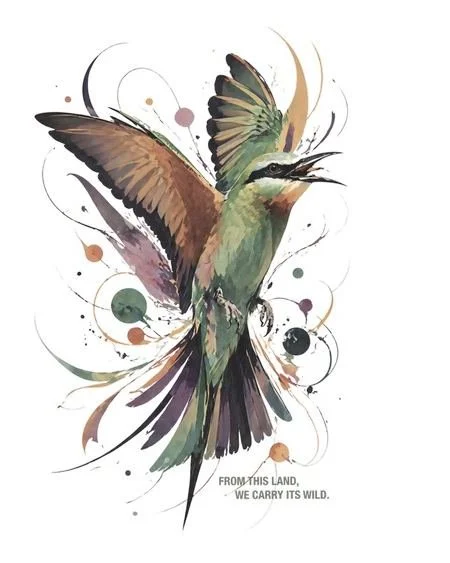 Blue-cheeked Bee-eater artwork
