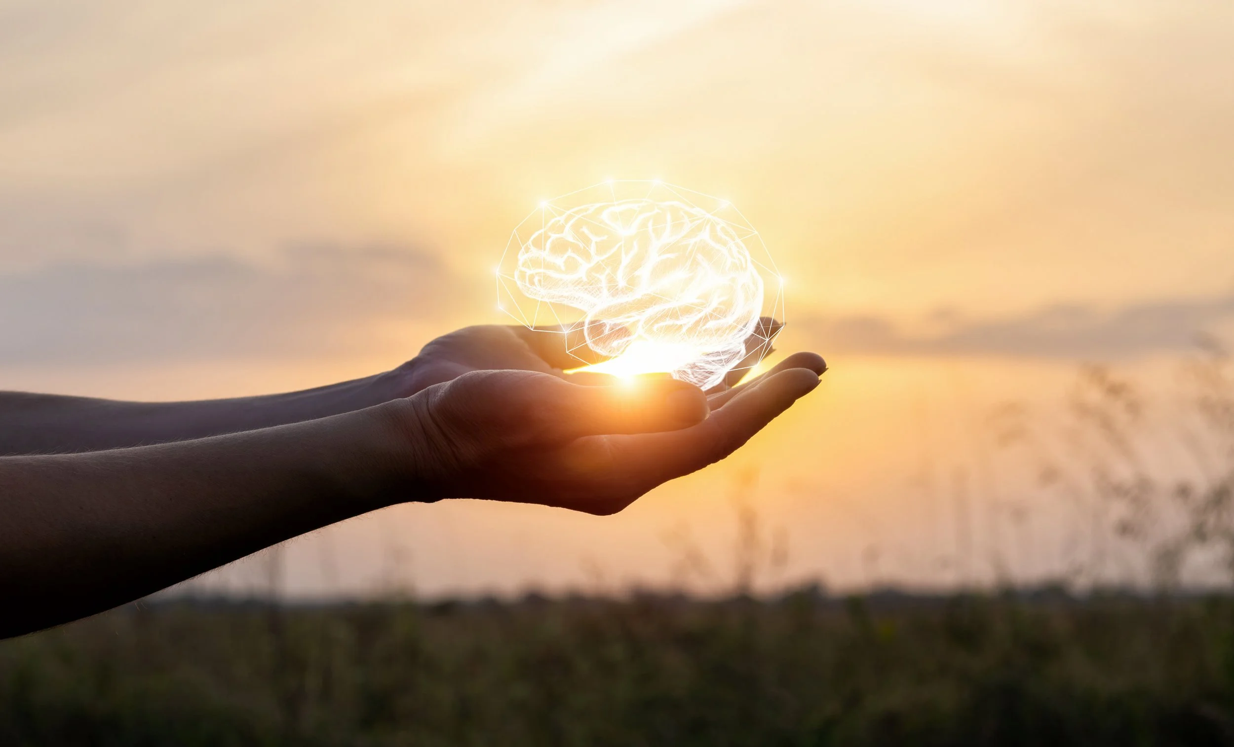 Happy person experiencing freedom from anxiety and stress