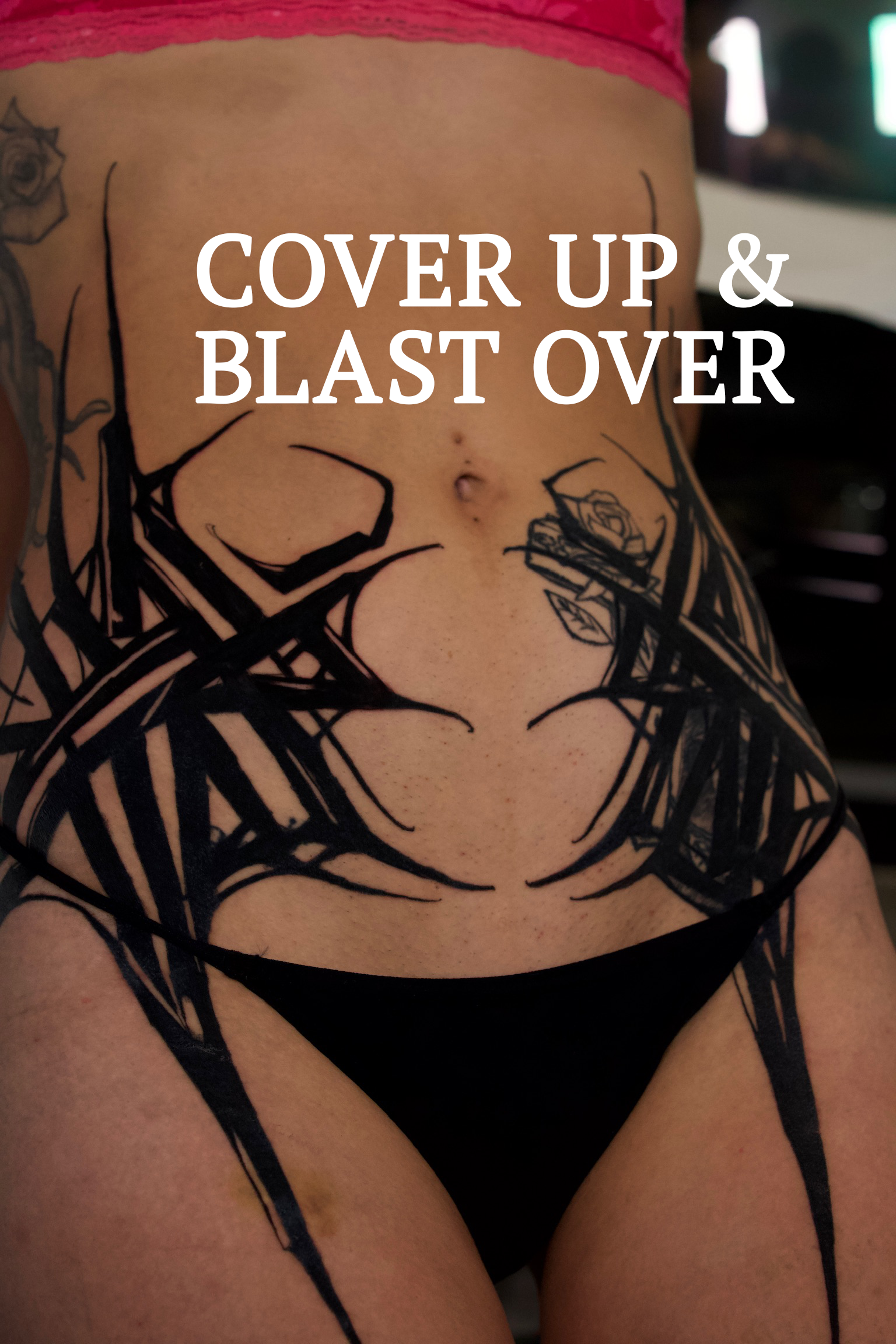 Tatuaje cover up y blast over en Sacred Ink Madrid