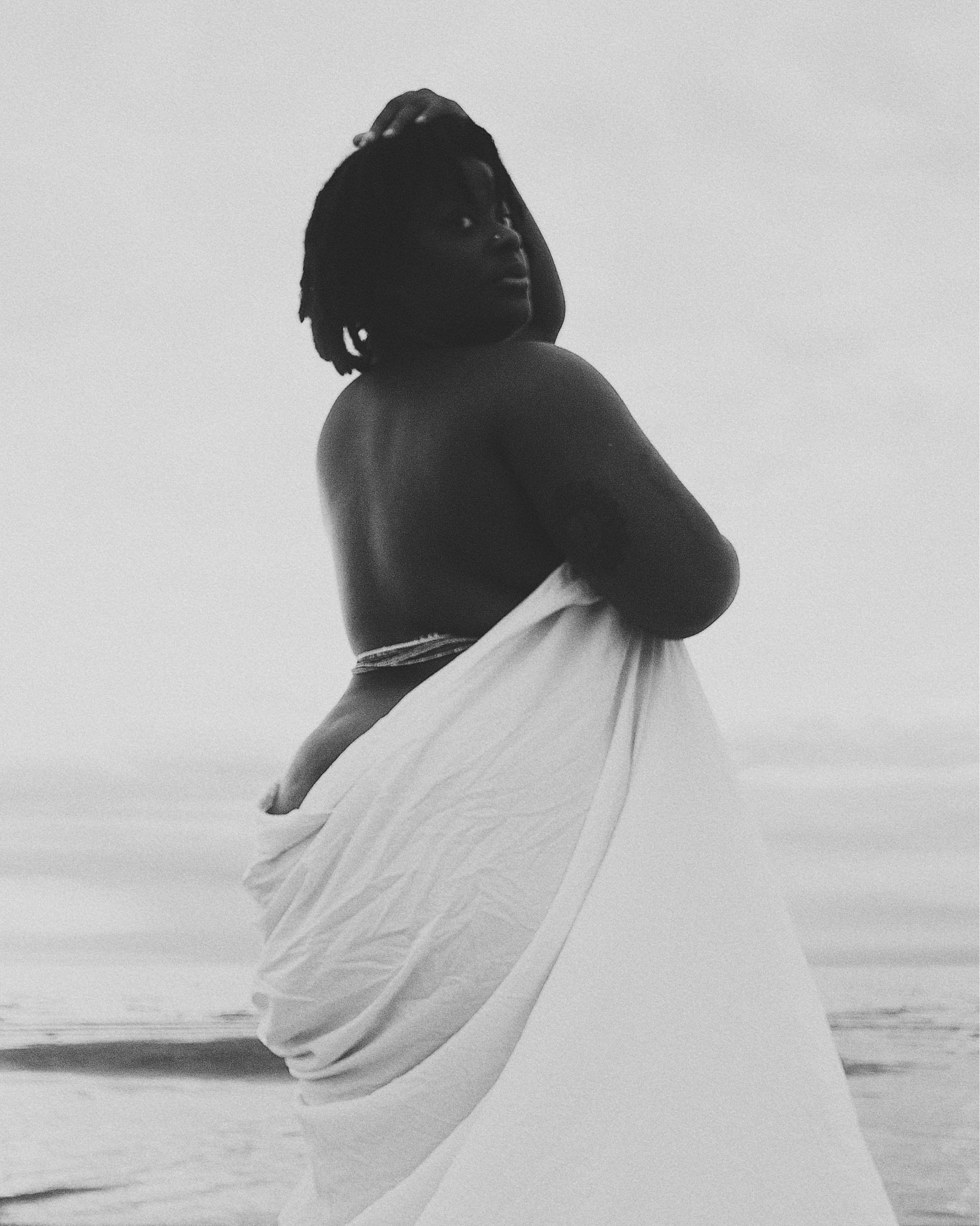 Sunrise portrait in water and light