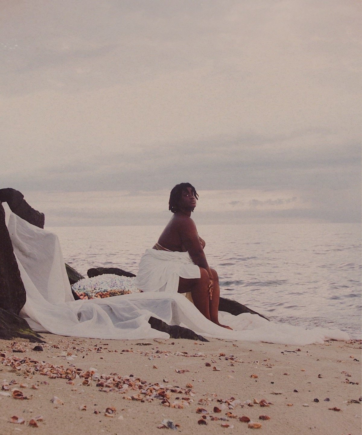 Cinematic sunrise portrait by the water