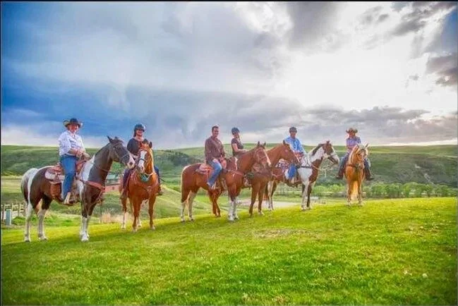 Horseback riders at Ranches at Belt Creek