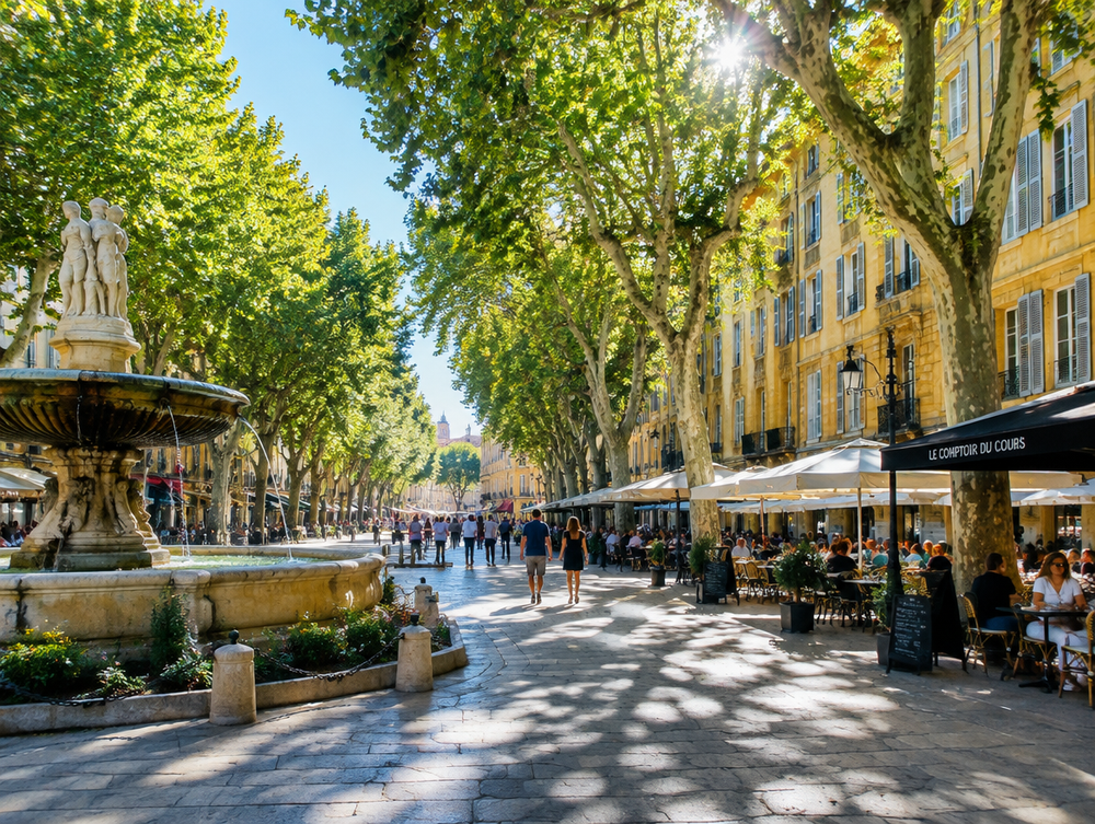 Aix-en-Provence: Platanen, Brunnen und Cézannes Stadt