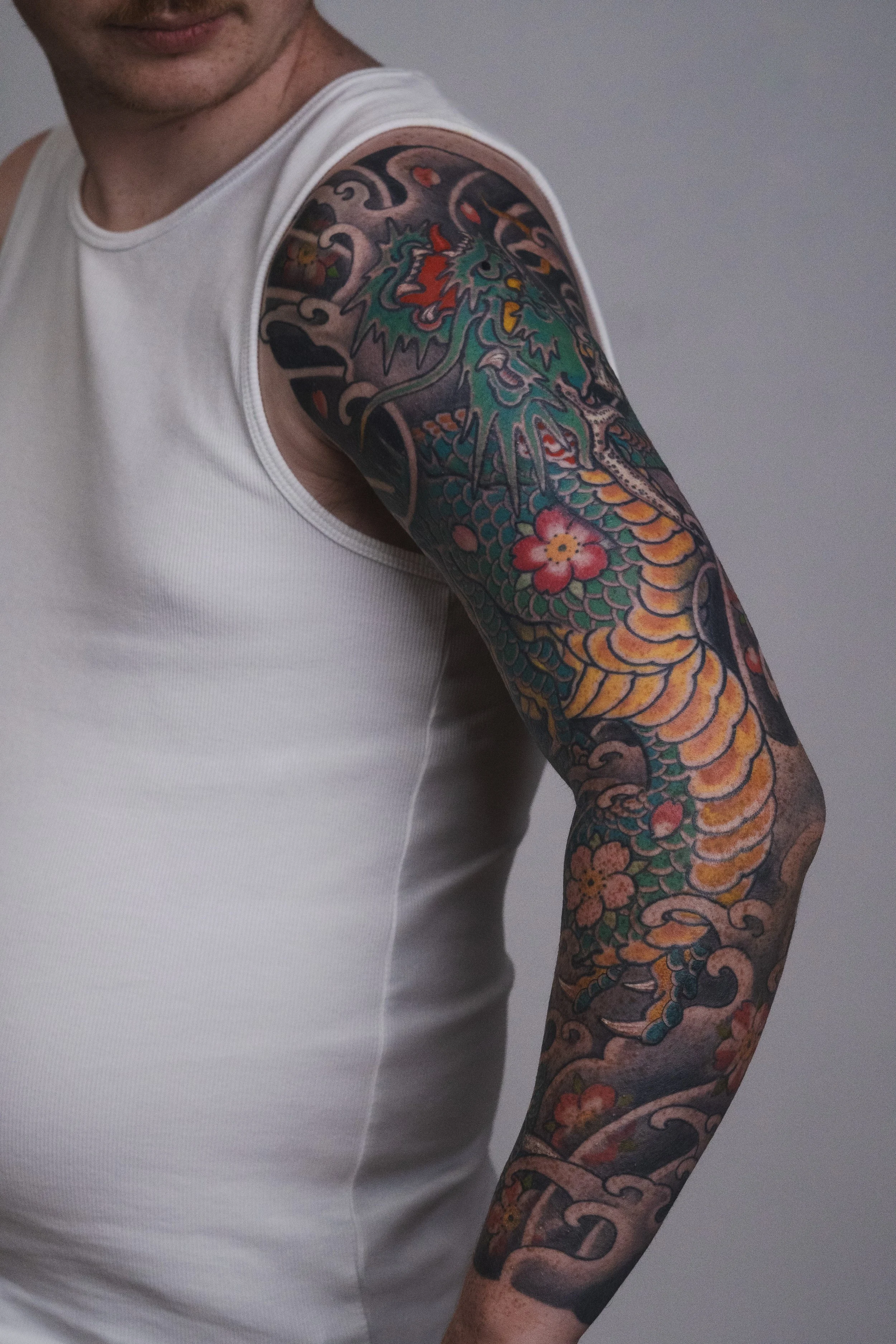 Japanese tattoo by Massimo Cioni