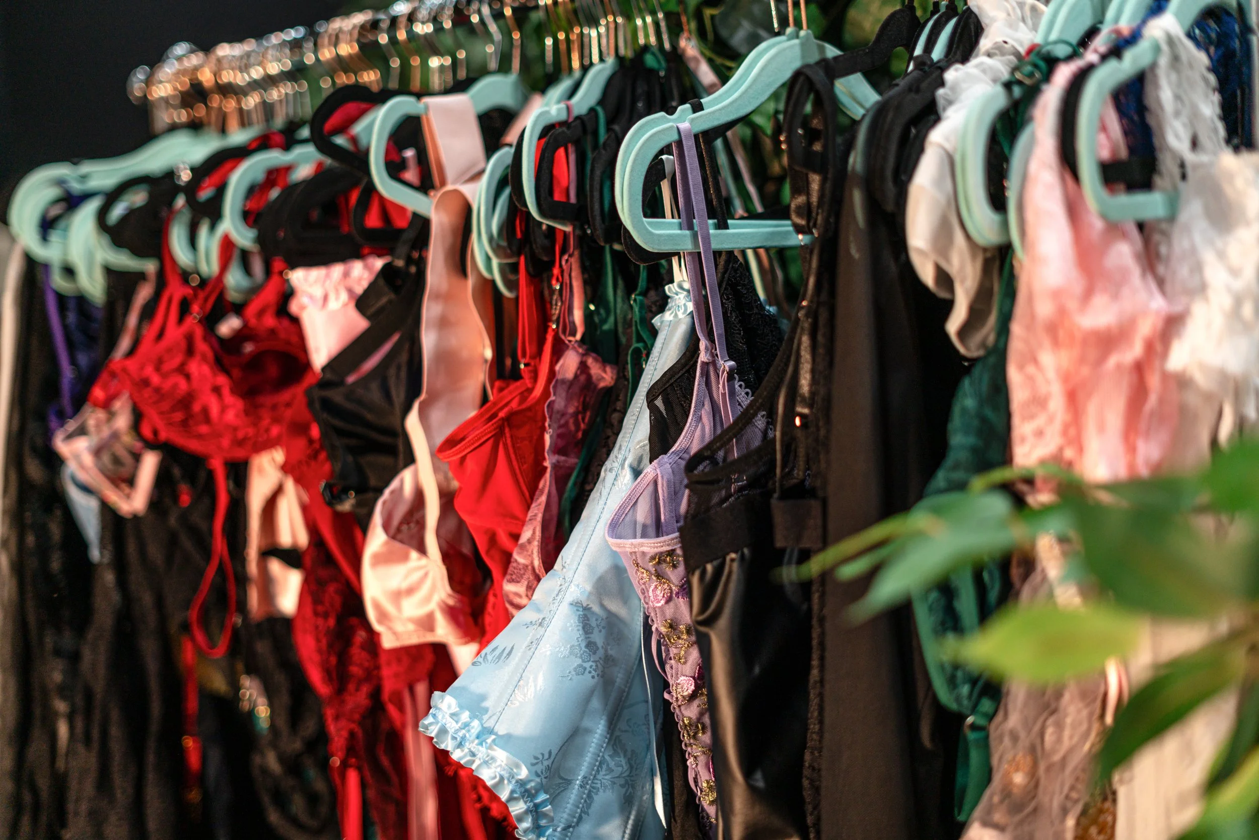 Boudoir client closet wardrobe pieces