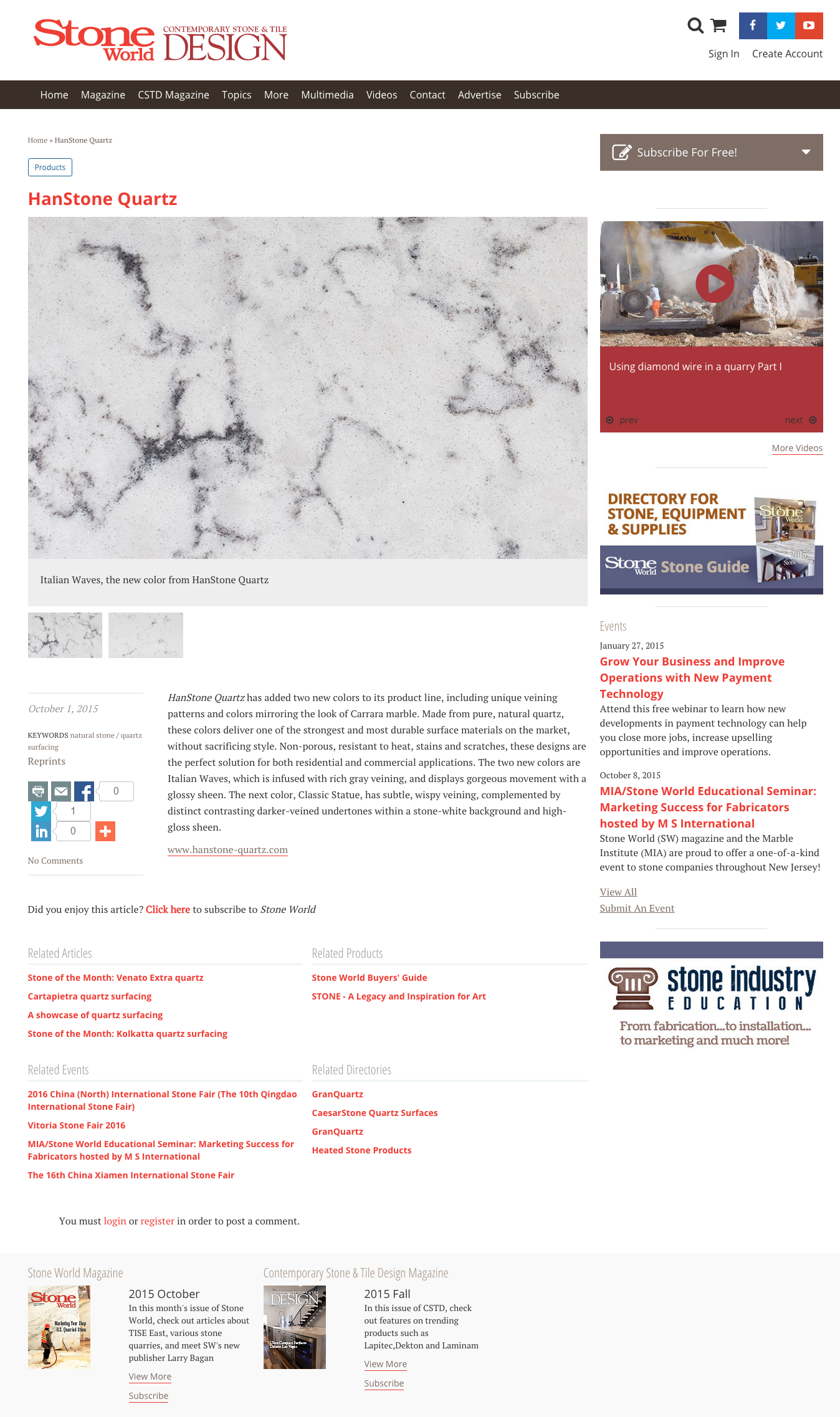 Two New Colors_Oct2015_Stone World