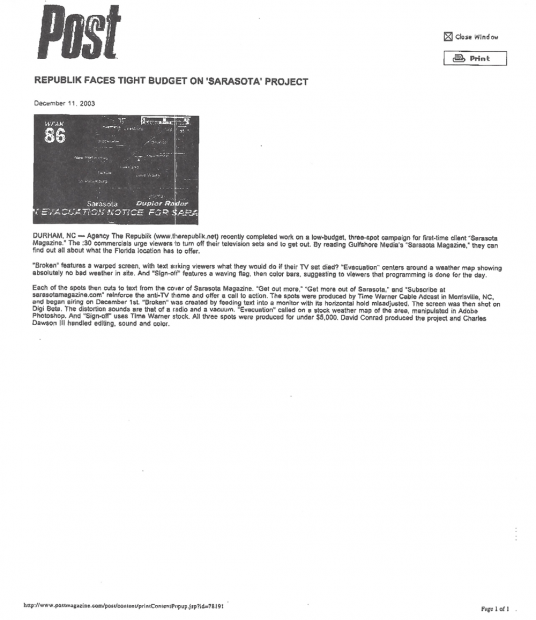 PostMagazine_SarasotaMagazineRPK_12112003