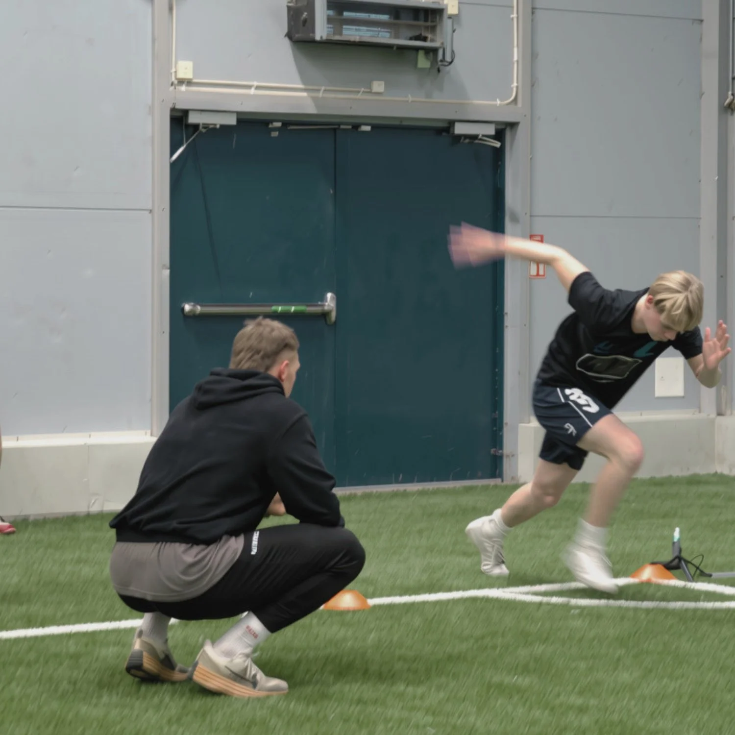 AJ Wentland coaching linebackers