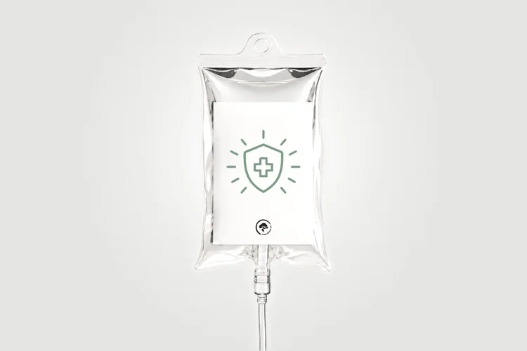 Super Immunity IV bag for IV therapy at Panda Revival Lab in Surrey