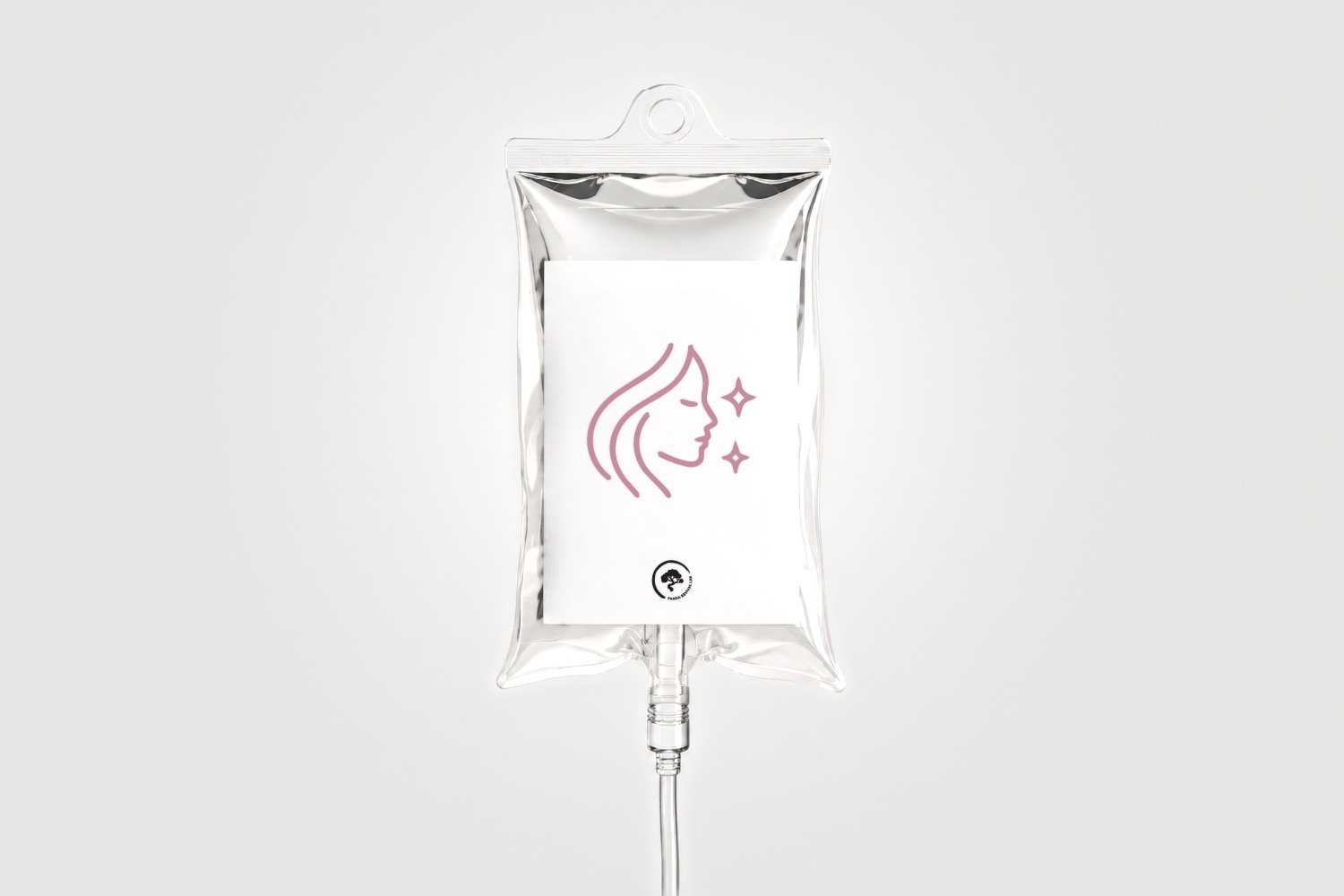Beauty IV bag for IV therapy at Panda Revival Lab in Surrey