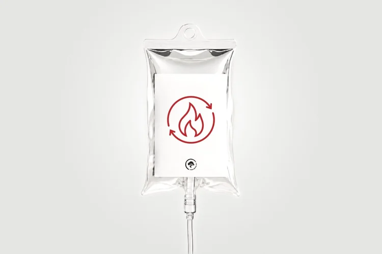 Lean IV bag for IV therapy at Panda Revival Lab in Surrey