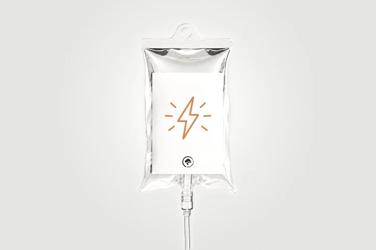 Energy Boost IV bag for IV therapy at Panda Revival Lab in Surrey