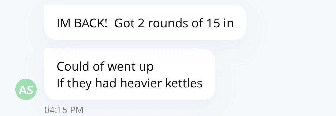 Amy's message about her back pain comeback