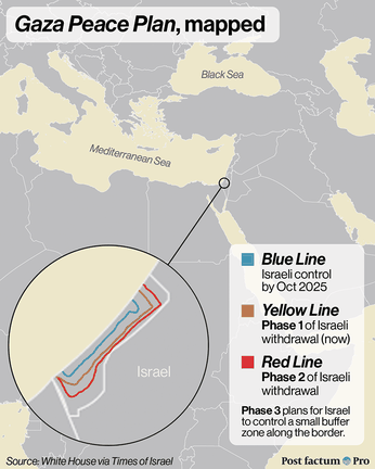 Gaza Ceasefire, revisited — map infographic