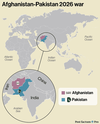 Afghan-Pakistani 2026 War, explained — map infographic