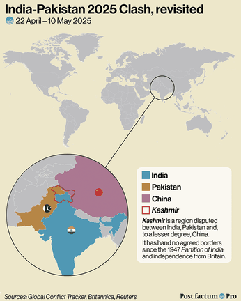 India-Pakistan 2025 Clash, revisited — map infographic