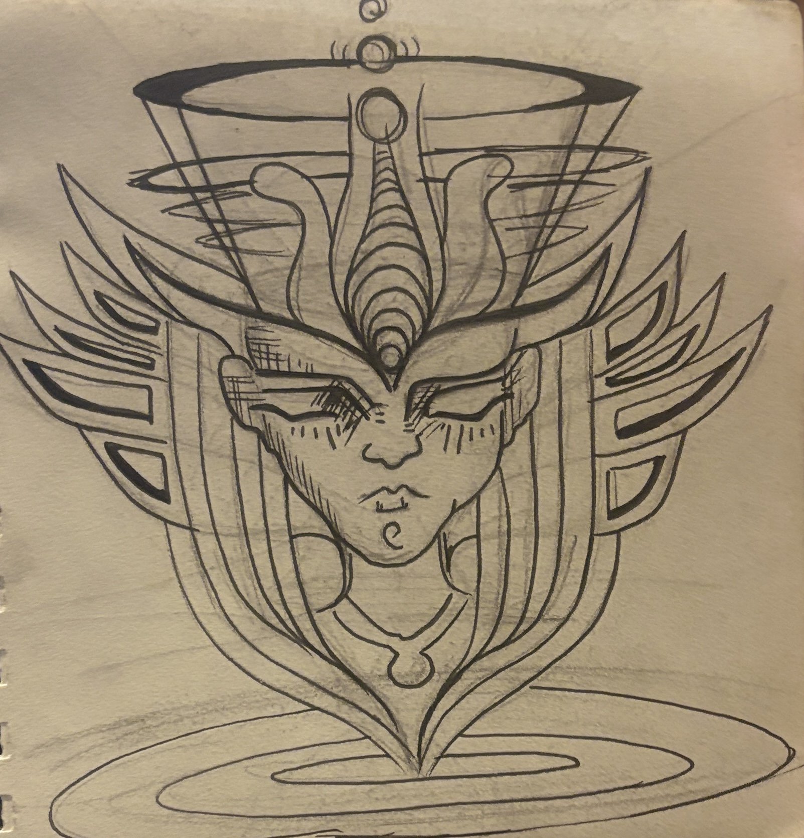 Original graphite and ink drawing