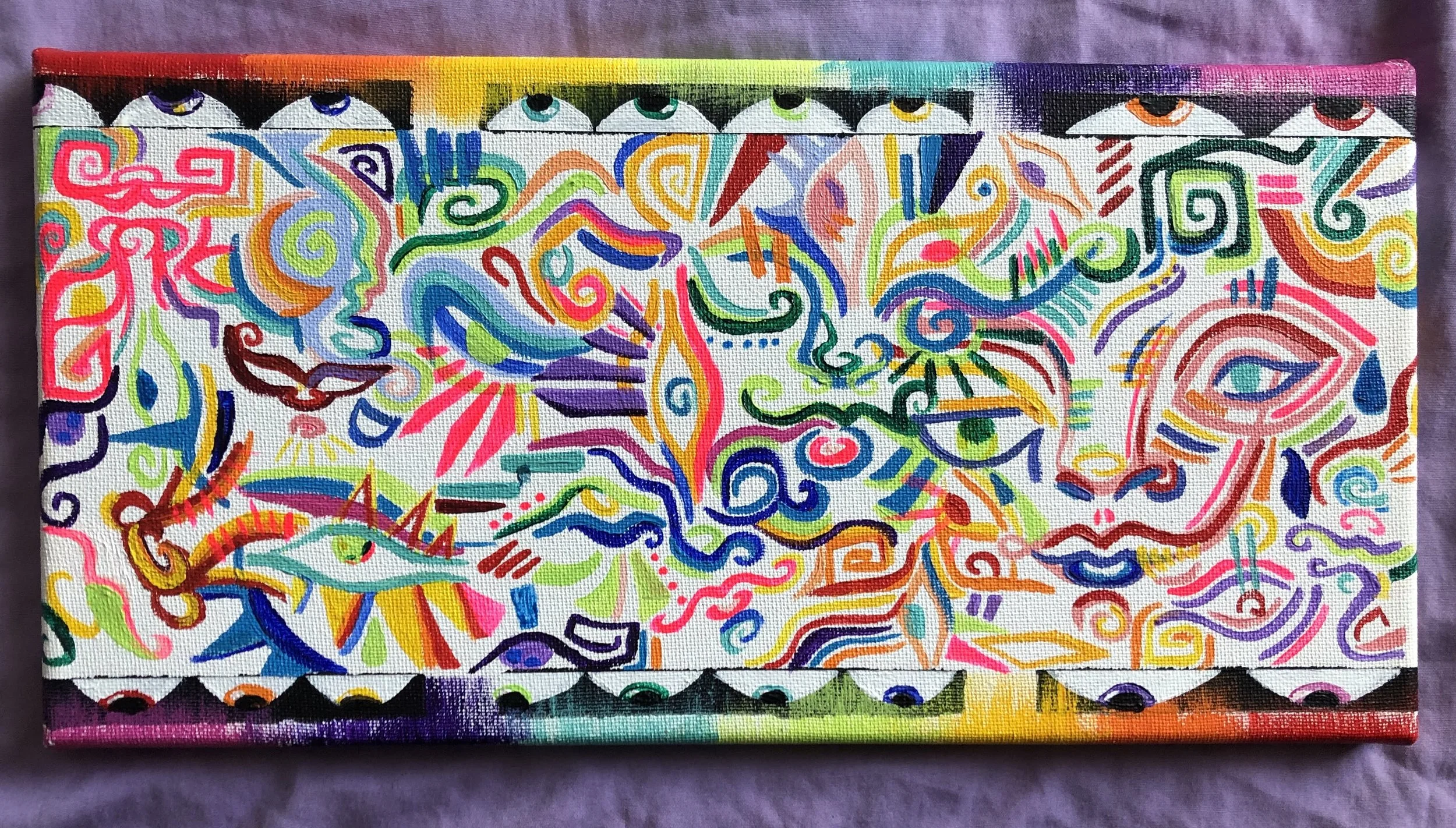 Expressive large painted artwork