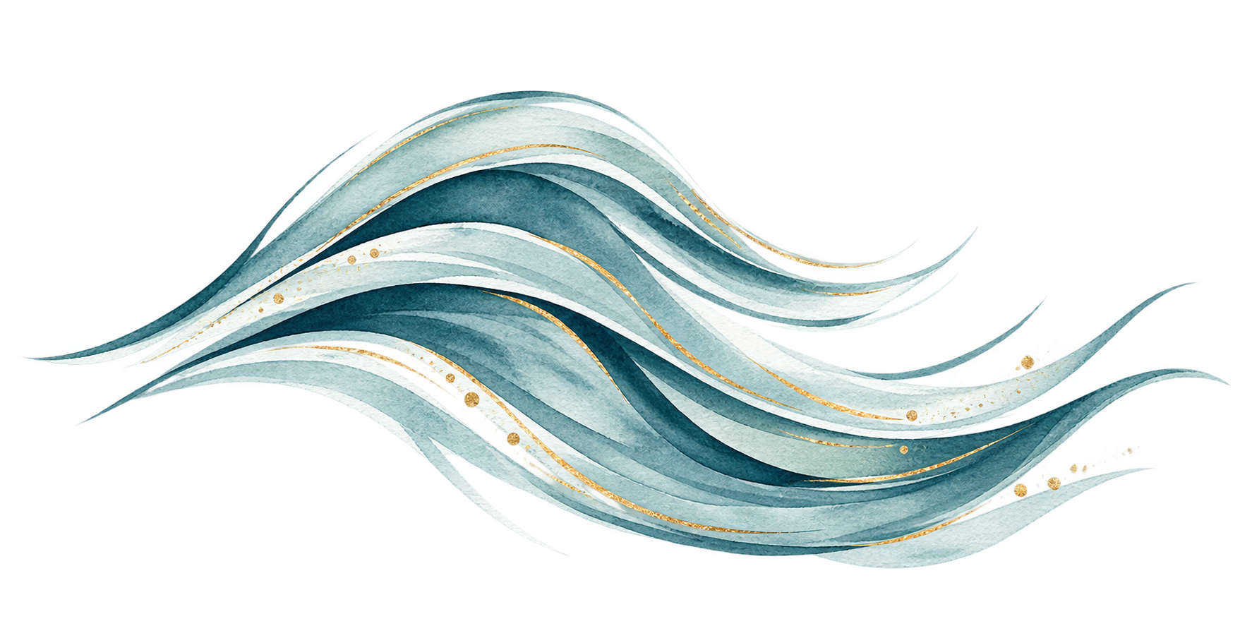 Watercolor wave symbolizing impact