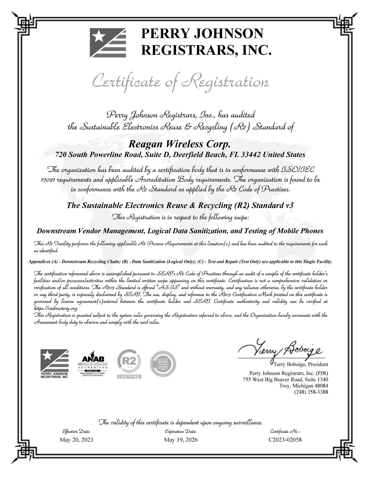 R2 Certificate