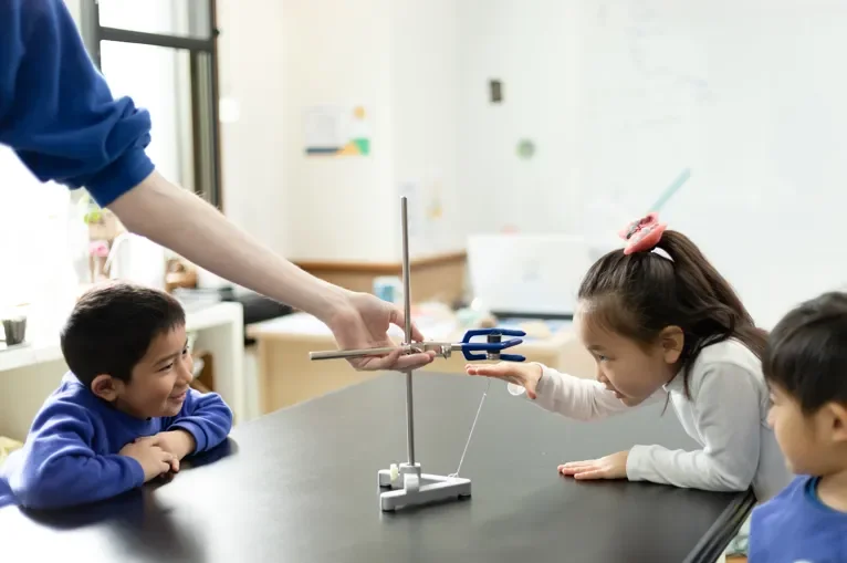 Students learning in summer school