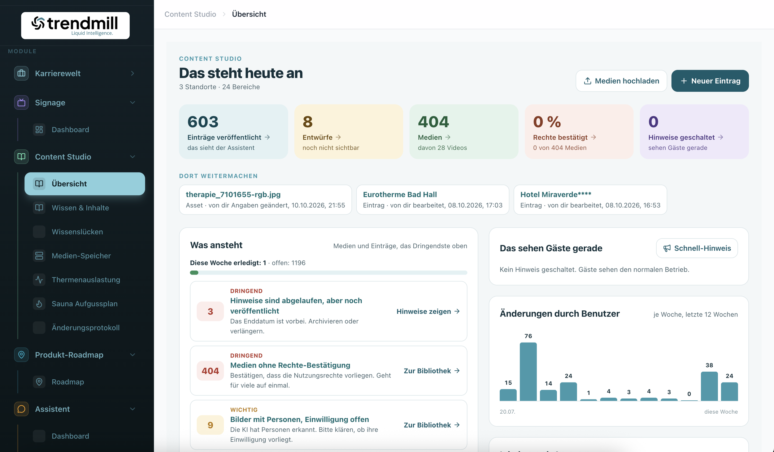 Content Studio — Übersicht