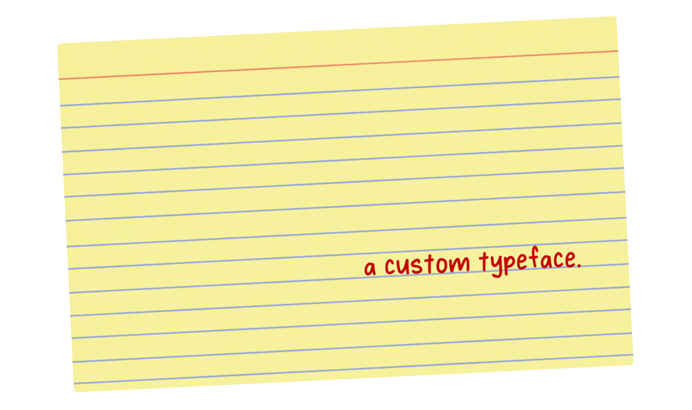 Hyning's Handwriting Type Specimen Mockup PNG