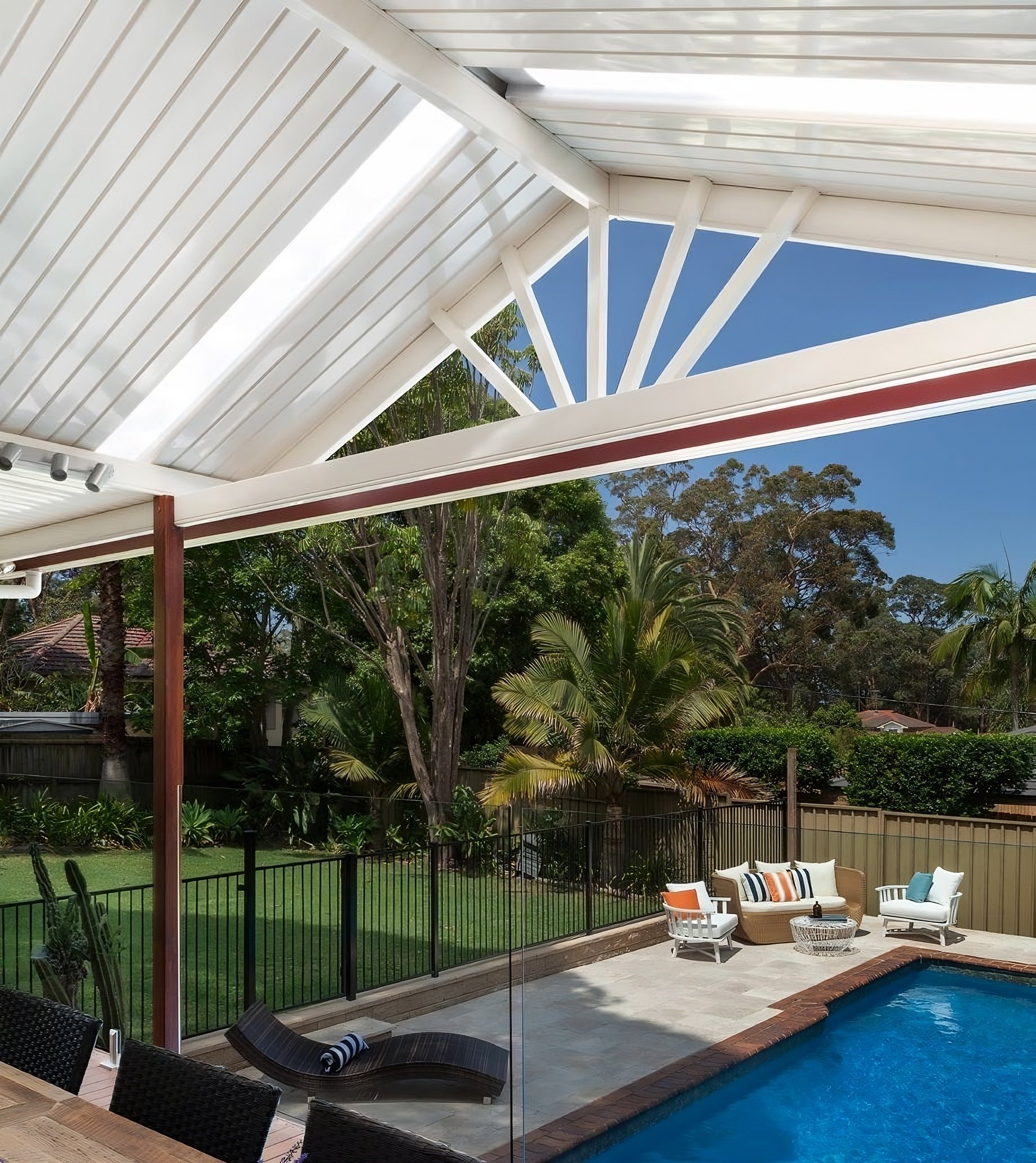 Custom patio and outdoor living area by Port Patios