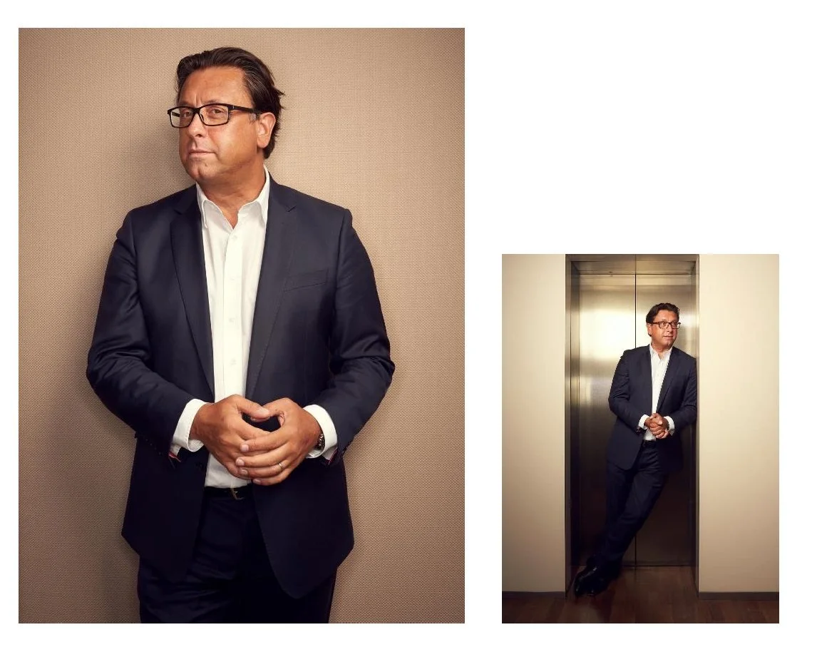 CEO portraits against textured walls
