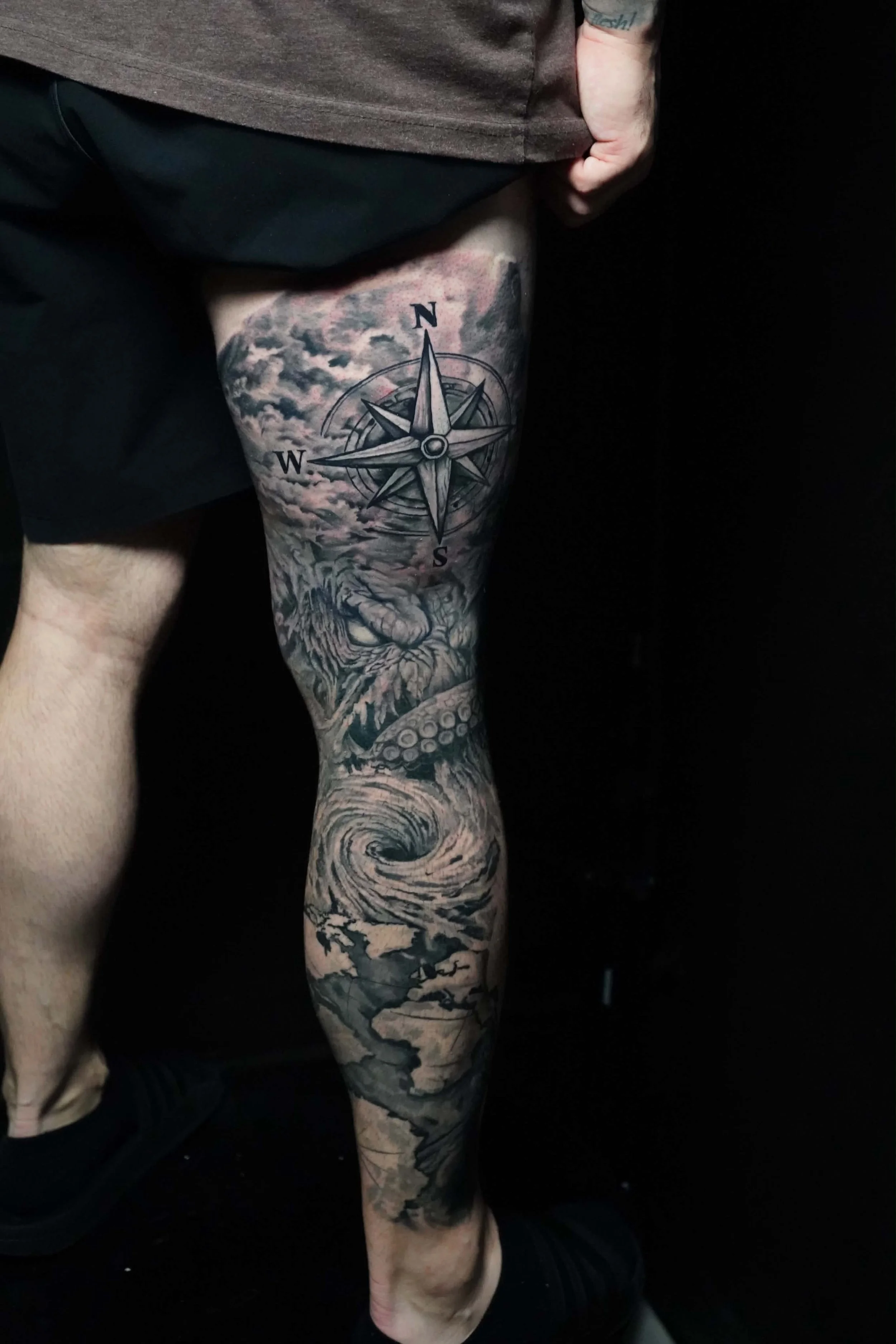 Black and grey tattoo by Timmy Grounds near Dayton Ohio