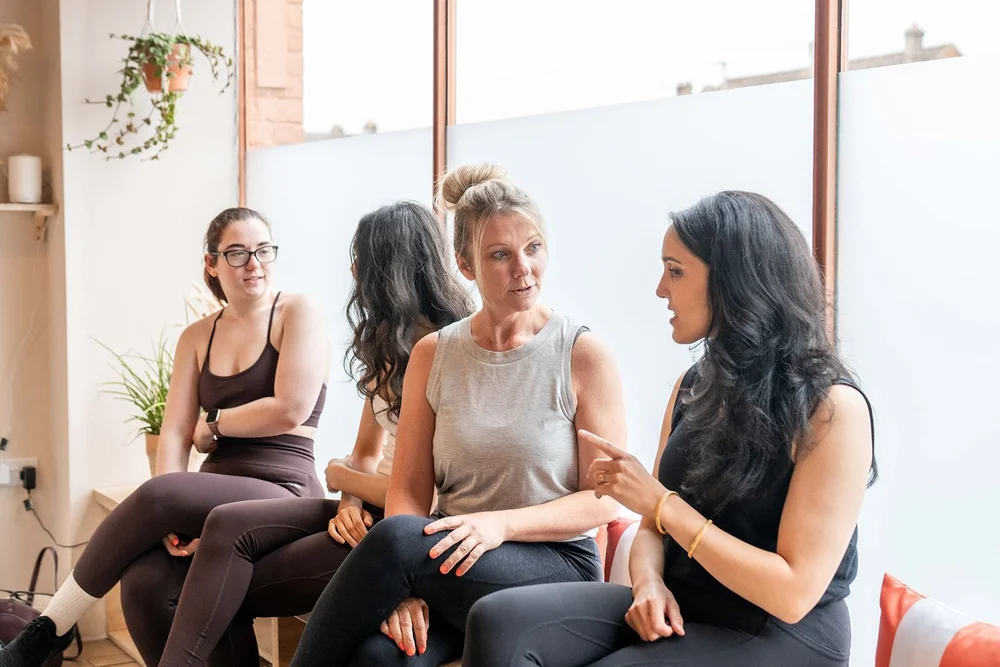 Members chatting before class