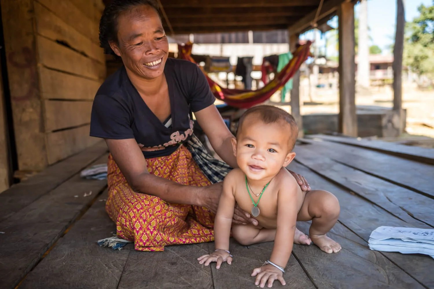Portrait of mother and child for NGO health project